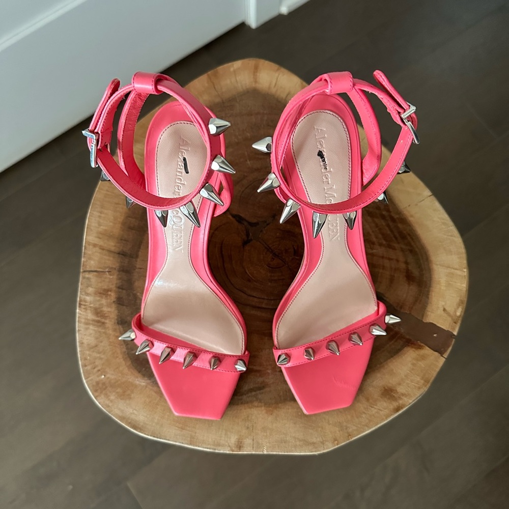 Alexander McQueen Pink Studded Heels